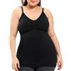 chhoioia Vestiti Manica Lunga al Seno Alta Elasticità Senza Cuciture da Donna Taglie Forti grassa Che allatta sulla Biancheria Intima del Reggiseno Premaman con Bottoni Aperti Body Bianco Sexy (Black, XXXXXL)
