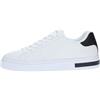 Armani Exchange Xm000140 Sneakers Con Lacci In Ecopelle Da Uomo M0028 OPTICAL WHITE+BLACK 40