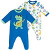 Chicco Set Tutine In Cotone Con Piedino, Tutina invernale Unisex - Bimbi 0-24, Blu, 0 mesi