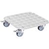 Wagner Carrello per Piante Alaska 29 x 29 x 7,5 cm I Carrello per Fiori per Interni ed Esterni I Portavaso in Alluminio con Ruote I 2 Ruote con Freno I Portata 150 kg I Made in Germany- 20700301