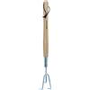 Kent & Stowe Mano a 3 Denti Lunghi - Grubber da Giardino in Acciaio Inox per scoppiare Pavimenti, Artiglio da Giardino con Manico in Legno di Frassino, Lunghezza 54 cm