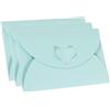 PATIKIL Regalo Biglietto Buste, 12pz Cuore Forma Chiusura Piccolo Regalo Biglietti Porta Mini Busta per Compleanni Matrimoni Feste Regali Biglietti Auguri, Blu Chiaro