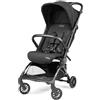 Peg Perego Passeggino Leggero Volo con Parapioggia - Passeggino Leggero Aereo, Compatto, Omologato per Cappelliera, Misure Bagaglio a Mano, Adatto dalla Nascita fino a 22 kg, Include Borsa da Viaggio, True Black