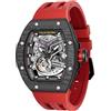 TSAR BOMBA Orologio Uomo Meccanico Automatico Tonneau Design Regalo Uomo con Cassa in Acciaio Inossidabile 316 50M Impermeabile Lusso Militare Sportivo Design Orologio da Polso
