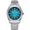 TACTICAL FROG San Martin SN0144-GS Orologio da polso da uomo con movimento automatico 9015, vetro zaffiro, 10 bar, orologio subacqueo da uomo, quadrante blu, Blu, 36mm, Bracciale