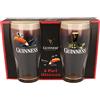 Guinness Official Merchandise Tortoise/Toucan Gilroy - Set di bicchieri da 2 pinte trasparenti