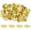 QUARKZMAN 80pz Rivetti a Piramide Quadrata, 15mm Chiodi a Quattro Punte, Borchie in Rame Stile Punk Rock per Abbigliamento Borsa Pelle Scarpe (Oro)
