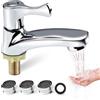 GZYYANG Rubinetto Acqua Fredda, Rubinetto Bagno Lavabo, Monocomando Miscelatore Lavabo per Fredda Con 3 Filtri per Bagno, Cucina, WC