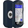 Ermorgen Custodia in silicone compatibile per Garmin Edge 1040 + 2 pellicole proteggi schermo in vetro temperato, custodia in silicone morbido protezione anti-urto tutto incluso Blu