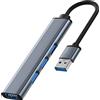 Vinmooog Hub USB Adattatore multipla porta USB 4 in 1 Con 1 porta USB 3.0 e 3 porte USB 2.0 Per i computer portatili Macbook Pro Windows e altri dispositivi portatili