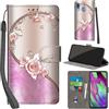 PHINIENLAND Cover per Samsung Galaxy A40 custodia portafoglio Rosa | 3 scomparti carte, 1 tasca banconote, Chiusura magnetica, Supporto, Pelle PU flip cover per Samsung A40