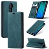 Cracedily Cover per Xiaomi Redmi Note 8 Pro Case, Custodia Cover Pelle Premium Portafoglio con Porta Carte Magnetica Supporto Protezione Flip Case Custodia per Redmi Note 8 Pro, Blu-verde