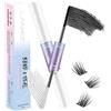LANKIZ Colla per Ciglia Finte, Colla Ciglia Finte Lash Bond and Seal DIY Colla Extension Ciglia Lunga Durata 48-72 Ore Colla per Ciglia (5g Black Bond+5g Seal)