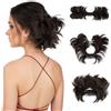 SARLA Pettine laterale per chignon disordinato con clip in capelli sintetici per chignon da donna nero marrone corto curvo versatile stili regolabili facili pezzi di capelli