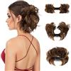 SARLA Pettine laterale per chignon disordinato con clip in capelli sintetici per chignon da donna ramato corto curvo versatile stili regolabili facili pezzi di capelli