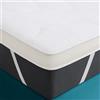 Flowen Topper Una Piazza e Mezza 140x190 in Microfibra per Materasso Correttore Alto 5 cm Morbido e Lavabile con Rivestimento Bianco Futon Top per Letto e Divano Letto per Massimo Comfort e Sonno Migliore