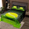 Homemissing Coperta trapuntata per bambini con palla da tennis trapuntata, per ragazzi, ragazze, donne, uomini, tennis, sport, set da letto, atleta e competitivo, set da letto singolo