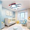 Arcadia Plafoniera LED Cameretta Bambini Aeroplano - Lampadario da Soffitto Moderno per Camera per bambini - Luce Calda e Fredda Dimmerabile - 60 cm 43W 4300 Lumen