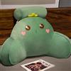 PERS Cuscino da lettura in peluche supporto schiena cuscino coccole braccioli bambini adulti divano sedia schienale sedersi giocare guardare la TV cuscino per sit-up cuneo rotolo (Size:75×50cm,Color:Verde)