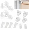 Nokwocy Set di 2 supporti per tapparelle da 17 mm - Ricambi per finestre, set di supporti per tende oscuranti, tenda a rullo per esterno, veneziane da esterno
