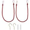 PATIKIL Fasce per Fermatenda Tende, Pz2, Fermacravatta Decorativo Cordoncino Intrecciato per Tende per Decorazioni per Casa e Ufficio, con Ganci a Vite e Bulloni, Colore Rosso