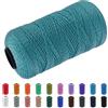 CAMAL Macrame Corda Polipropilene Filo Macrame 1.5mm Spago Colorato 200m Cordino per Borse Uncinetto Corde Colorate per Artigianato, Decorazioni per la Casa, Borsa a Tracolla (Blu Pavone)