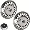 Your Day Mate Cestello di scarico per lavello, 2 set, Ø 80 mm, compatibile con i sifoni IKEA ATLANT e DOMSJÖ, cestello di scarico con guarnizione in gomma migliorata