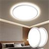 OTREN Plafoniera LED Soffitto, Lampadario Bagno 2400lm, Lampada Luce Moderna per Camera da Letto, Cucina, Soggiorno, Ufficio, Balcone, 4000K Luce Calda, Ø30CM- 2PCS