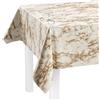 LILENO HOME Tovaglia lavabile al metro, 180 x 140 cm (bordo tagliato), motivo marmorizzato, beige, impermeabile, ideale come tovaglia o runner da tavola per tenda da birra