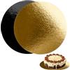 Be Your Packer Set de 10 Supporti per Torte 30 cm Oro/Nero | Vassoio Torta Rotondo in Cartone da 1 mm di spessore, Sottotorta tondo per Feste Matrimoni, Decorazioni per Torte e Dolci | Base per Torta Nero e Dorato