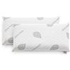 textil-home Textilhome Set 2 Cuscini Memory Foam Cervicale 60 cm - Cuscini per Letto e per Dormire, Tessuto in Aloe Vera, Nucleo in Visco Puro 100% - Rivestimento con Cerniera, Termoregolato e Adattivo