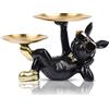 XYQXYQ Statua di bulldog multifunzionale, vassoio decorativo in resina per cani maggiordomo, serbatoio creativo carino per cani, collana portachiavi a portafoglio applicabile