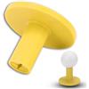equlup Supporto per Tee da Golf in Gomma Supporti per Tee in Gomma da Golf Supporto per Tee con Palline da Allenamento Supporto per Palline da Golf per Tappetini per Pratica E Campo Pratica(Giallo)
