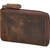 STILORD Keyon Elegante Portachiavi Uomo e Donna Pelle Vera - Mini Portafoglio Anelli Portachiavi con Cerniera Borsa per Chiavi con Zip - Portamonete per carte e monete Colore:kreta - marrone