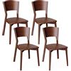 MORDEER Sedie da Pranzo in Legno Massello Set di 4, Sedie da Tavolo da Pranzo Moderne di Metà Secolo, Sedie da Cucina Senza Braccioli in Stile Casalingo per Cucina, Giardino, Soggiorno, Ristorante