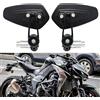 YUJYGAO Specchietti Moto Manubrio 7/8 22mm Specchietti Retrovisori Bar End Universali Specchietti Laterali Moto Compatibile per Cruiser Scooter Bobber Chopper MT07 MT09 Z900(Nero)