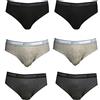 Cotonella Slip Uomo in Cotone BIELASTICO con Elastico PARLATO -Confezione da 6 Slip - Disponibile nei Colori Bianco, Nero o Assortito