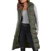 Minetom Gilet Piumino Lungo Donna Trapuntato Gilet con Cappuccio Giubbotto Invernale Senza Maniche Giubbino con Zip A Grigio Scuro XXL