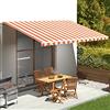 Annlera Tenda Da Sole 500x300 cm Tende Solari Da Balcone Tende Estensibili Da Esterno Tenda Parasole Tenda Da Sole Autoportante Tenda Da Sole A Bracci Giallo E Arancione