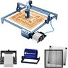 SCULPFUN Macchina per incisione laser S9, con air assist, honeycomb a nido d'ape, laser rotary roller, taglio laser 90 W, incisione laser per legno metallizzato, protezione degli occhi, messa a fuoco