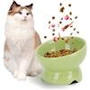 Nobleza - Ciotole per Gatti in Ceramica, Ciotole per Gatti Rialzate con Inclinazione di 15°, per Cibo e Acqua, Anti Vomito, Facile da Pulire, per Gatti Cani Piccoli,Verde