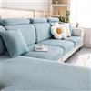 ZCXRYFL Fodera Per Cuscino Del Sedile Del Divano 3 4 2 1 Posti Federa Per Cuscino Schienale Elastica Alta- Copri Cuscini Seduta Divano Del Mobili Soggiorno(4 Seater Cover L: 165-190cm, W: 65-95cm,Blue 2)