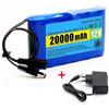 BDBLFLTZ Batteria al litio 3S2P 12V 20000mAh Scheda di protezione integrata Batterie agli ioni di litio ricaricabili con caricabatterie da 12,6 V 1 A