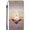 EuoDuo Cover Libro per Honor 70 Lite Custodia con Disegni Portafoglio PU Pelle Completa Protettiva Caso Magnetica Flip Wallet Case - Cuore d'amore