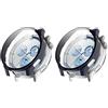 QJONSIU Cover Rigida per Huawei Watch GT 5 46mm con Vetro Temperato, [2-Pack] Cover Protettiva Antigraffio Case Compatibile con Huawei Watch GT 5 46mm-Blu