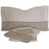 Biancaluna coppia lenzuola tramonti art dern tinta unita cotone 30/30 - OFFERTA Egidio srl (beige, 1 piazza e mezza)