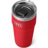 YETI Rambler Cup, Vacuum Insulated Stainless Steel Stackable Cup with Magslider Lid, Rescue Red, 20 oz (591 ml)