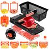 Faankiton Tagliaverdure da Cucina Multifunzione Taglia Verdure Cubetti, Affettatrice Mandolina per Verdure Manuale, Mandolini da Cucina, Affetta Verdure Manuale, Tritatutto per Verdure (14 in 1)