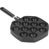 BORDSTRACT Padella Takoyaki a 12 cavità, mini teglia per pancake in alluminio Padella per pancake con fondo piatto Antiaderente Hamburger per uova per cucina Torta da forno