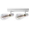 Miratic Faretti LED da Soffitto Orientabili E27 Lampada da Soffitto con Binario a 2 Faretti Plafoniera per Interni Moderna per Cucina Corridoio e Soggiorno (Lampadine non Incluse) IP20 (2x60W)